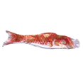 thumbnail image 2 of koolsoo Japonais Windsock Drapeau de Carpe Koi Nobori Sailfish - Rouge Doré, 110cm, 2 of 6