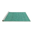 thumbnail image 2 of Ahgly Company Machine Washable Indoor Rectangle Solid Turquoise Blue Modern Area Rugs, 5' x 7', 2 of 4