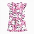 thumbnail image 6 of NOLDARES Girls Nightgowns Kids Pajamas Dress Flutter Sleeve, Halloween Ghost Print,Soft, Nightdress,Sleepwear,Knee Length(N203-Hot Pink), 6 of 7