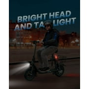 URBANMAX C1 Electric Scooter with Seat, 450W Powerful Motor up to 22 Miles Range, Folding Electric Scooter for Adult Max Speed 15.5Mph, Electric Scooter-Blackfor Commuting with Basket