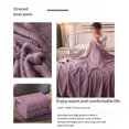 thumbnail image 4 of 1 Pack Fleece Throw Blanket for Couch, 39.37X27.56" Soft Plush Blanket, Super Soft and Warm Fluffy Throw Blanket, Fuzzy Soft Plush Wave Textured Blanket for Sofa Bedroom Living Room, 4 of 5