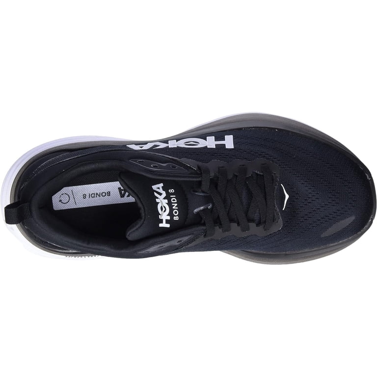 Hoka One Mens Bondi 8 Road Running Shoes - Black/White - 10  display picture 3
