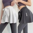 thumbnail image 3 of ZPAQI Women Layered Yoga Dance Wrap Skirt Hip Scarf Tennis Athletic Cover Up Skirt, 3 of 13