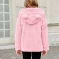 thumbnail image 3 of Posijego Boys Girls Fleece Jackets Soft Warm Long Sleeve Zipper Hooded Outerwear with Pockets Cute Ears, 3 of 8