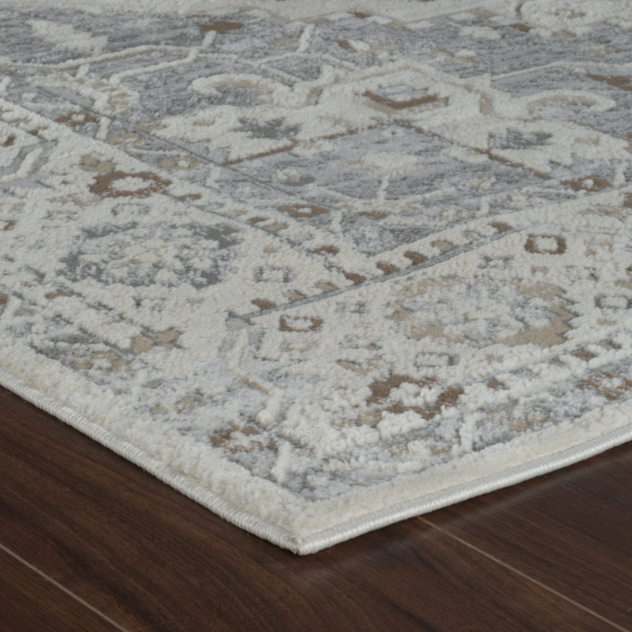 Rug Branch Nomad Persian Indoor Area Rug, Grey Beige, Oriental - Living Room, Bedroom, Dining Room, and Kitchen
