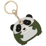 Panda Shaped Access Control Pu Case Panda Keychain Creative Mini Cards Bag Pendant