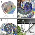 thumbnail image 3 of Reflector en espiral antipájaros, dispositivo reflectante para disuadir pájaros, como pájaro carpintero, paloma y ganso, paquete de 6, 3 of 5