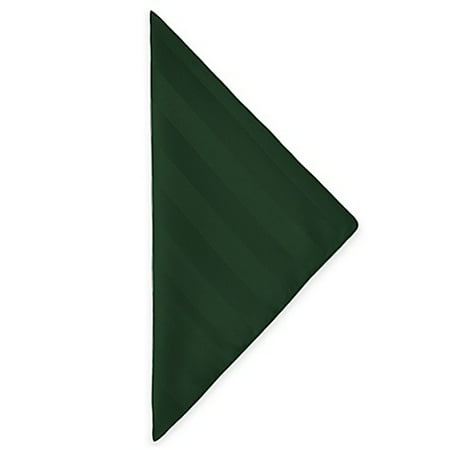 

Ultimate Textile (10 Dozen) Satin-Stripe 20 x 20-Inch Cloth Dinner Napkins - for Wedding and Catering Hotel or Home Dining use Hunter Green