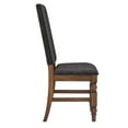 thumbnail image 4 of Weston Home Patterson Dark Oak Finish Upholstered Dining Chairs, Dark Grey Linen (Set of 2), 4 of 6