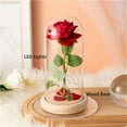 thumbnail image 4 of Christmas Day Rose Gifts for Her, Rose in Glass Dome Lasts Forever Red Rose with Lights,Gifts for Women Mom Wife,Anniversary（9*7*15cm), 4 of 5