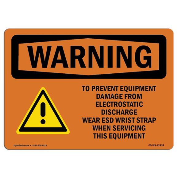 SignMission OS-WS-A-1218-L-12434 12 x 18 in. OSHA Warning Sign - To Prevent Equipment Damage with Symbol
