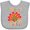 AC-Heather Grey, variant on Inktastic My 1st Gobble with Turkey Face Boys or Girls Baby Bib