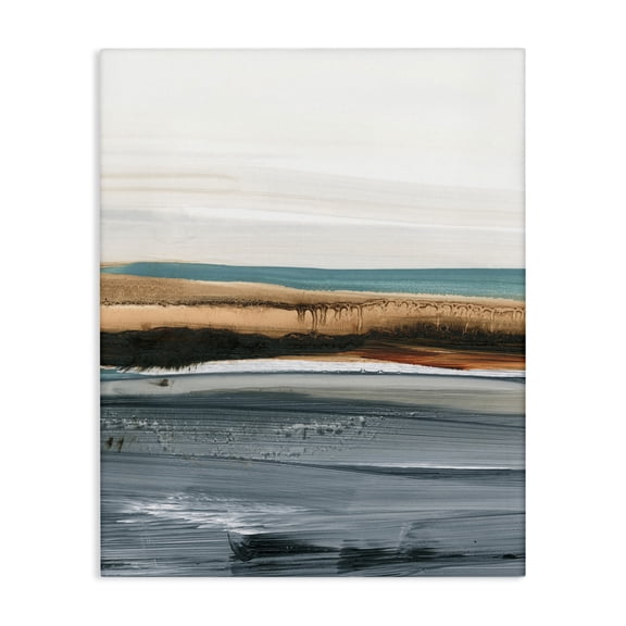 Stupell Industries Modern Paint Strokes Beach Impression Canvas Art, 16 x 20, by Victoria Barnes