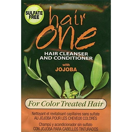 Hair One Jojoba Hair Cleanser Conditioner For Color Treated Hair .608 oz. Packettes (Pack of