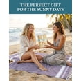 thumbnail image 4 of Casa Platino Hammam Beach Towels 2 Pack, Quick Dry & Sand Free, Lightweight Cotton Towels for Travel, Pool Towels, and Summer Beach Trips – Day Break, 4 of 9