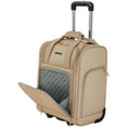 thumbnail image 3 of French Connection 16-inch Under Seater Luggage with USB Port, Toasted Almond, 3 of 8