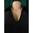 thumbnail image 5 of AURA Women’s A Line Midi Dress Turn Down Collar Long Sleeve High Waist Pleated With Belt S XXXL, 5 of 6