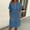 Dark Blue, variant on Asgosdo Dresses for Women Cotton Short Sleeve Botton Loose Fit Casual Comfy Midi Dress with Pockets