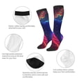 thumbnail image 3 of Fotbe Cosmic Cat Psychedelic Journey Calcetas Divertidas Estampadas para Hombre y Mujer, Calcetas de Algodón hasta la Rodilla para Caminar, Correr, Enfermería y Embarazo, 3 of 6