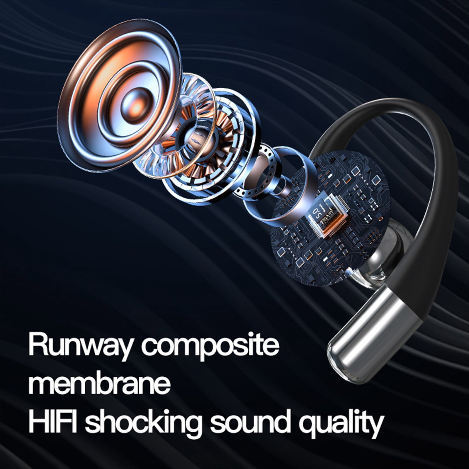 FYTPOV Translation Earbuds in Real Time, Ear Hook Design Ear Buds for Daily Travel Business Office, Ear Buds Wireless Bluetooth, Multi-function Translator Earbuds, Gifts for Men Women