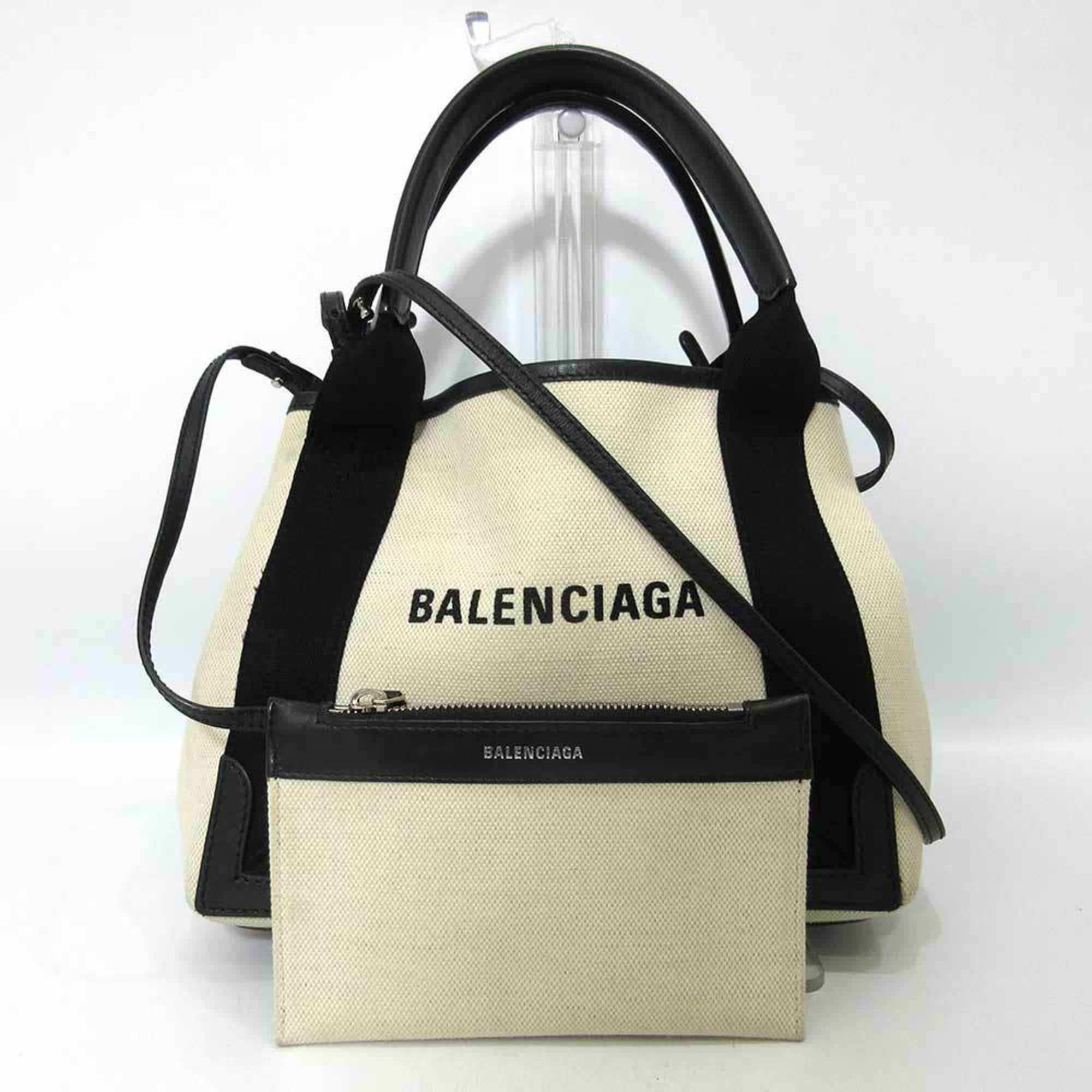 Authenticated Used Balenciaga Shoulder Bag White Black Everyday