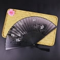 thumbnail image 5 of Paper Fan Set for Home and Events Elegant Handheld Folding Fans with Silk Fabric Bamboo Frame for Living Room Dance and Performance, 5 of 5