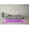 thumbnail image 3 of Ahgly Company Indoor Square Abstract Purple Modern Area Rugs, 3' Square, 3 of 4