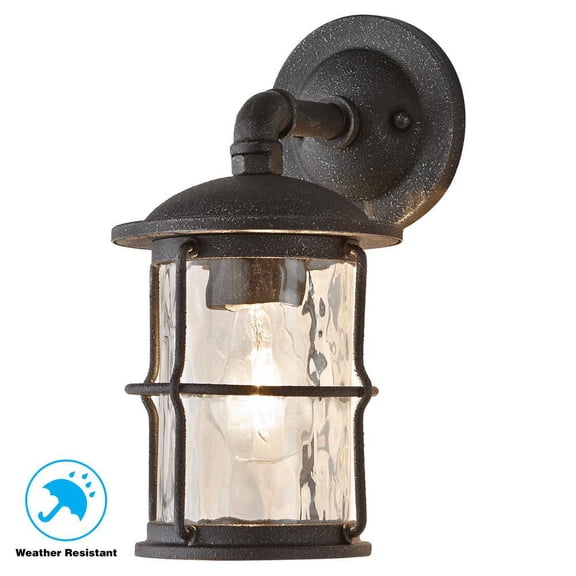 Home Decorators 1-Light Gilded Iron 11.6" Outdoor Wall Mount Lantern