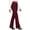 Deep Red_001, variant on Domuza Dress Pants for Women Stretch Straight-Leg Work Slacks Soft High Waisted Yoga Trouser Pants Casual Pull on Office Pants with Pocket White 2XL