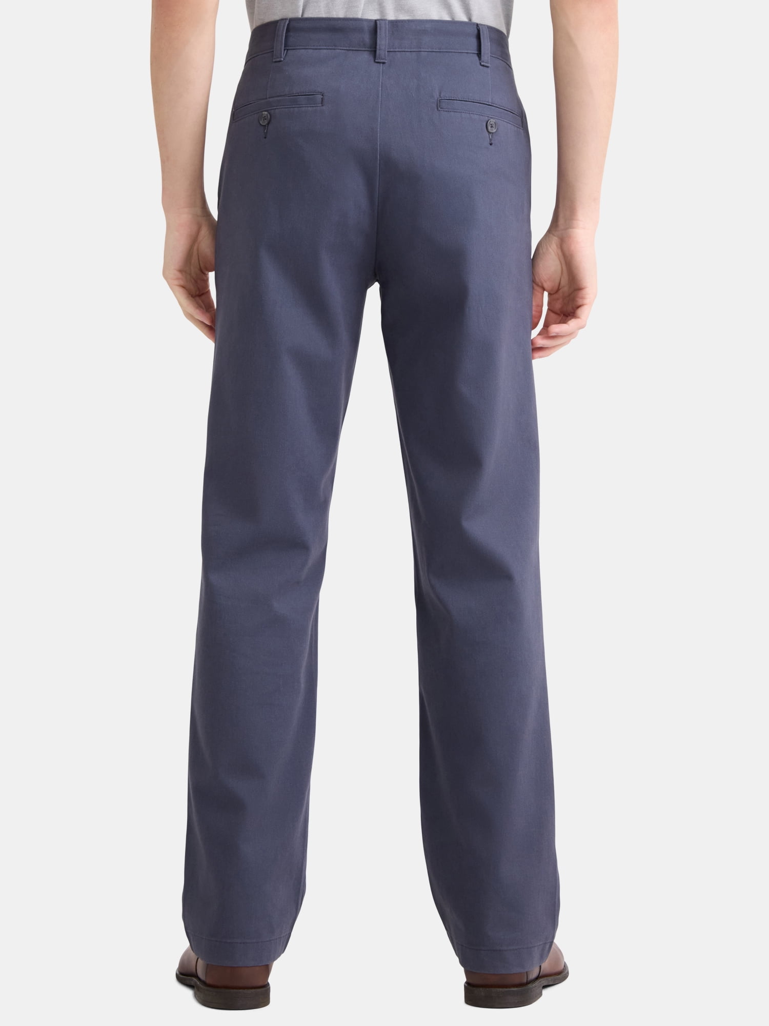 George Men's & Big Men's Classic Fit Flat Front Wrinkle Resistant Casual Pants, Waist Sizes 29-56