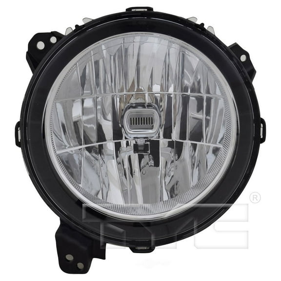 TYC Halogen Headlight Lamp Left Driver for 18-20 Jeep Wrangler/20-20 Gladiator Fits 2018 Jeep Wrangler