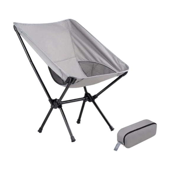 Heavy Duty Portable Chair Folding Camping Chair For Adults Outdoor Folding Chairs With Carry Bag Picnic Beach Gray