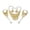 Gold, variant on 3 Pieces Necklace Earrings Bracelet Alloy Iron Design Indian Traditional Jhumka Jewellery Set for Women Wedding