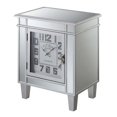 thumbnail image 3 of Convenience Concepts Gold Coast Clock End Table in Mirrored Glass Finish, 3 of 3