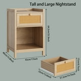 LGHM Boho Nightstand Set of 2 with Charging Station