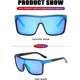 thumbnail image 2 of Liangnv Gafas de sol planas de una pieza para mujer y hombre, gafas de sol cuadradas de gran tamaño, moda Retro de los años 70 y 80, gafas siamesas grandes y grandes, 2 of 5