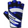 thumbnail image 2 of RDX Weight Lifting Gloves Gym Wrist Support Cow Hide Leather Fitness Exercise Bodybuilding Training, 2 of 5