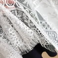 thumbnail image 6 of Lumtrix Women Lace Shawls and Wraps for Evening Dress Elegant Soft Sheer Scarf Wedding Bridal Scarf Formal Dress Fringe Lace Cover UP White One Size, 6 of 6