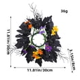 thumbnail image 2 of YIBONIKA 6-Piece Candle Rings Wreath with Artificial Maple Leaf Sunflowers, Halloween Home Decor, 2 of 6