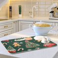 thumbnail image 6 of Yayeee Dish Drying Mat for Kitchen Counter 18"x24" Microfiber Absorbent Pad, Yellow Christmas Gingerbread, 6 of 7