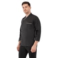 thumbnail image 5 of MONK ITALY Men's Multi-Color 3/4 Sleeve Single Breasted Chef Coat, Sizes XS-6XL, 5 of 7