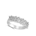 thumbnail image 4 of Cluster Row Bar Clear CZ Wedding Ring .925 Sterling Silver Band White Jewelry Female Size 10, 4 of 4