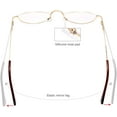 thumbnail image 4 of Agstum Retro Metal Half Moon Reading Glasses with Spring Hinge Half Rimless Readers, 4 of 7
