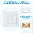 thumbnail image 3 of Cubierta de ventilación cuadrada Uxcell, rejilla de retorno de aire de aleación de aluminio para pared lateral o difusor de aire de techo blanco, 3 of 7