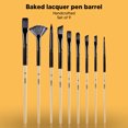 thumbnail image 3 of Acrylic Paint Brushes, Wooden Barrel Strong Water Absorption Handcrafted Acrylic Brushes  For Model For Beginners, 3 of 8