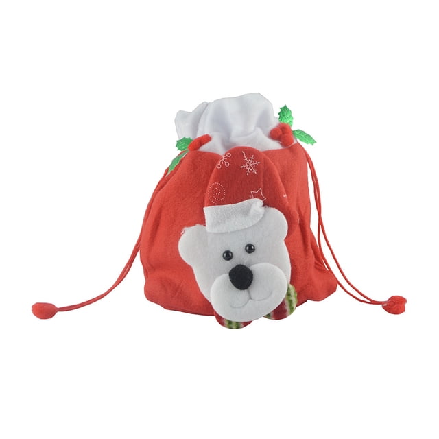 Billuyoard Bolsas con cordón de Navidad de dibujos animados, embalaje de regalo, muñeco de nieve de Navidad, decoración tridimensional, bolsa de Kits de decoración para fiestas Llevar Billuyoard HA068770-02