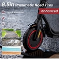 thumbnail image 5 of iScooter 500W Electric Scooter for Adults, Max 21 Mph & 21 Miles Commuter Escooter, 8.5" Pneumatic Tires Dual Braking Foldable Electric Scooters Teens（Free inner tube*1）, 5 of 7