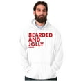 thumbnail image 4 of Xmas Bearded and Jolly Hashtag Santa Men's Big & Tall Graphic Hoodie Brisco Brands 2X, 4 of 5