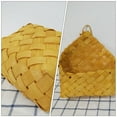 thumbnail image 6 of PAMINGONO 1Pc Wood Woven Hanging Storage Basket Brown Wall Holder for Home Decoration, 6 of 7