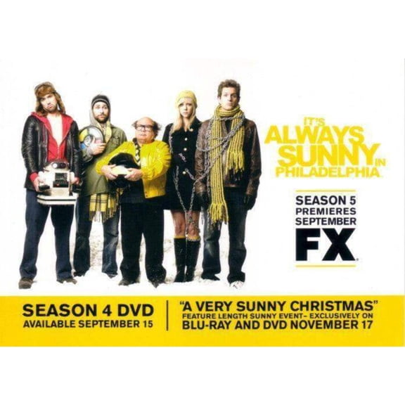 It’s Always Sunny in Philadelphia cast 2009 SDCC Fox 5x7 card